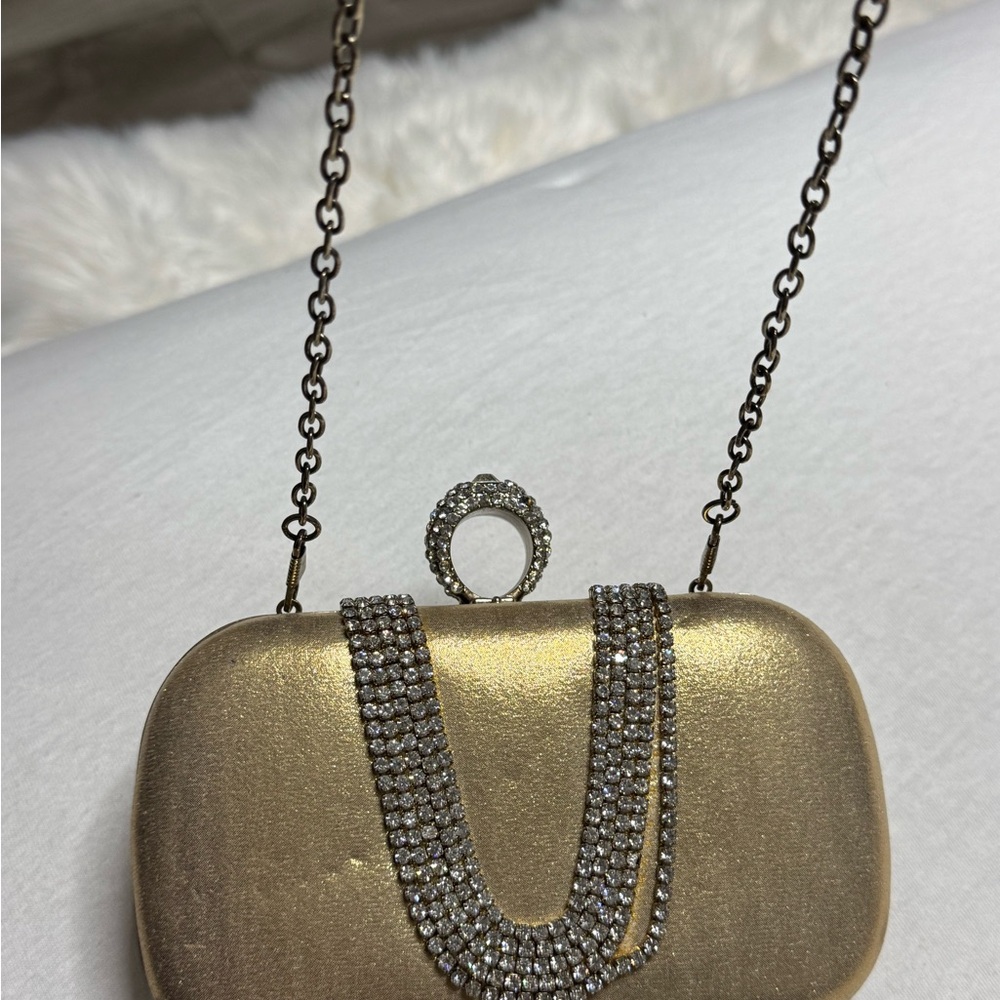 Glamorous Gold Rhinestone Clutch